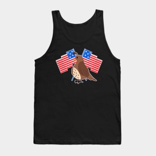 Quail American Flags Tank Top